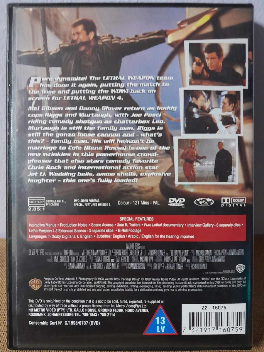 Lethal Weapon 1 - 4 - Mel Gibson (4xDVD)
