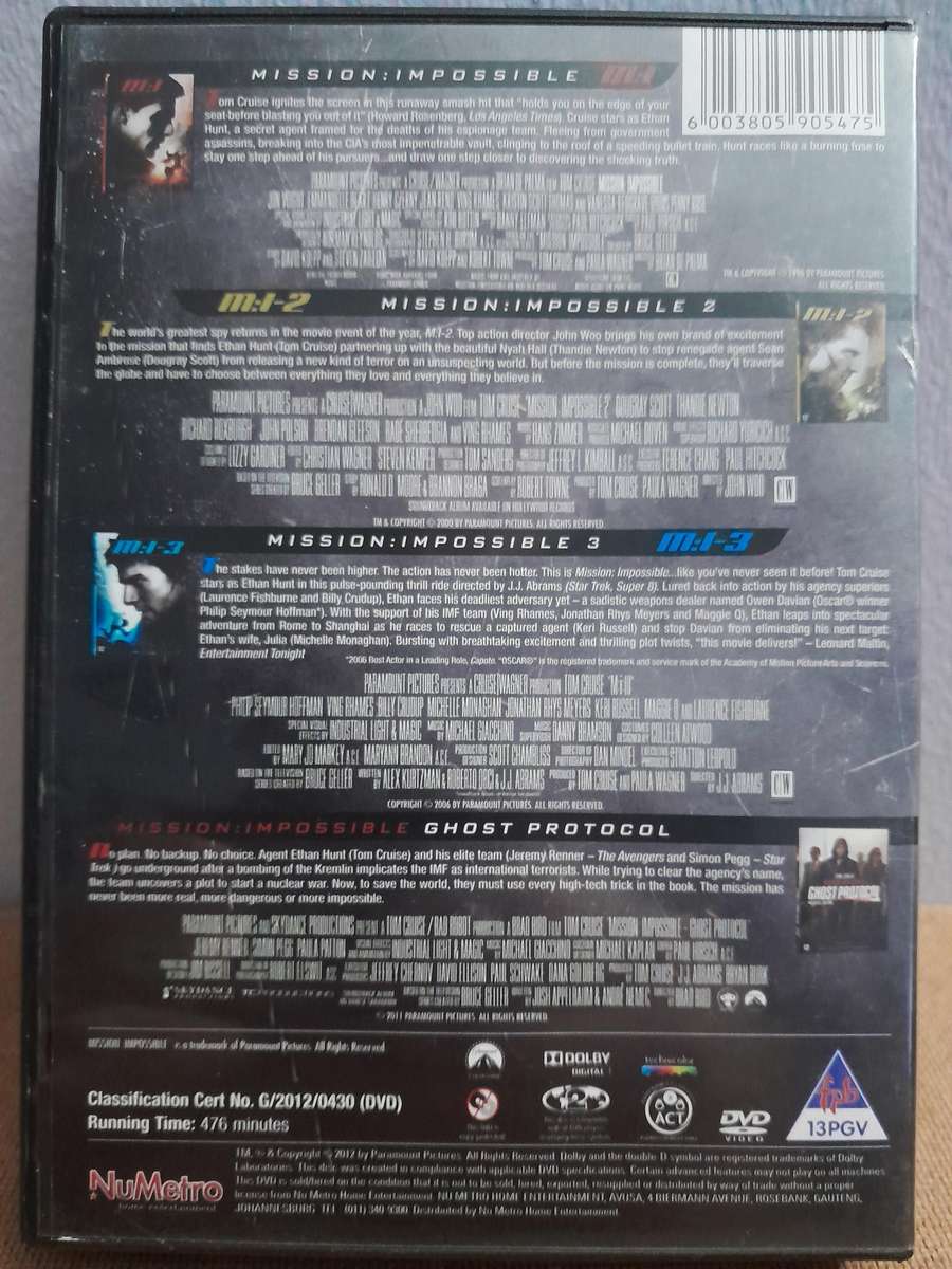 Mission Impossible - 4 Movie Set