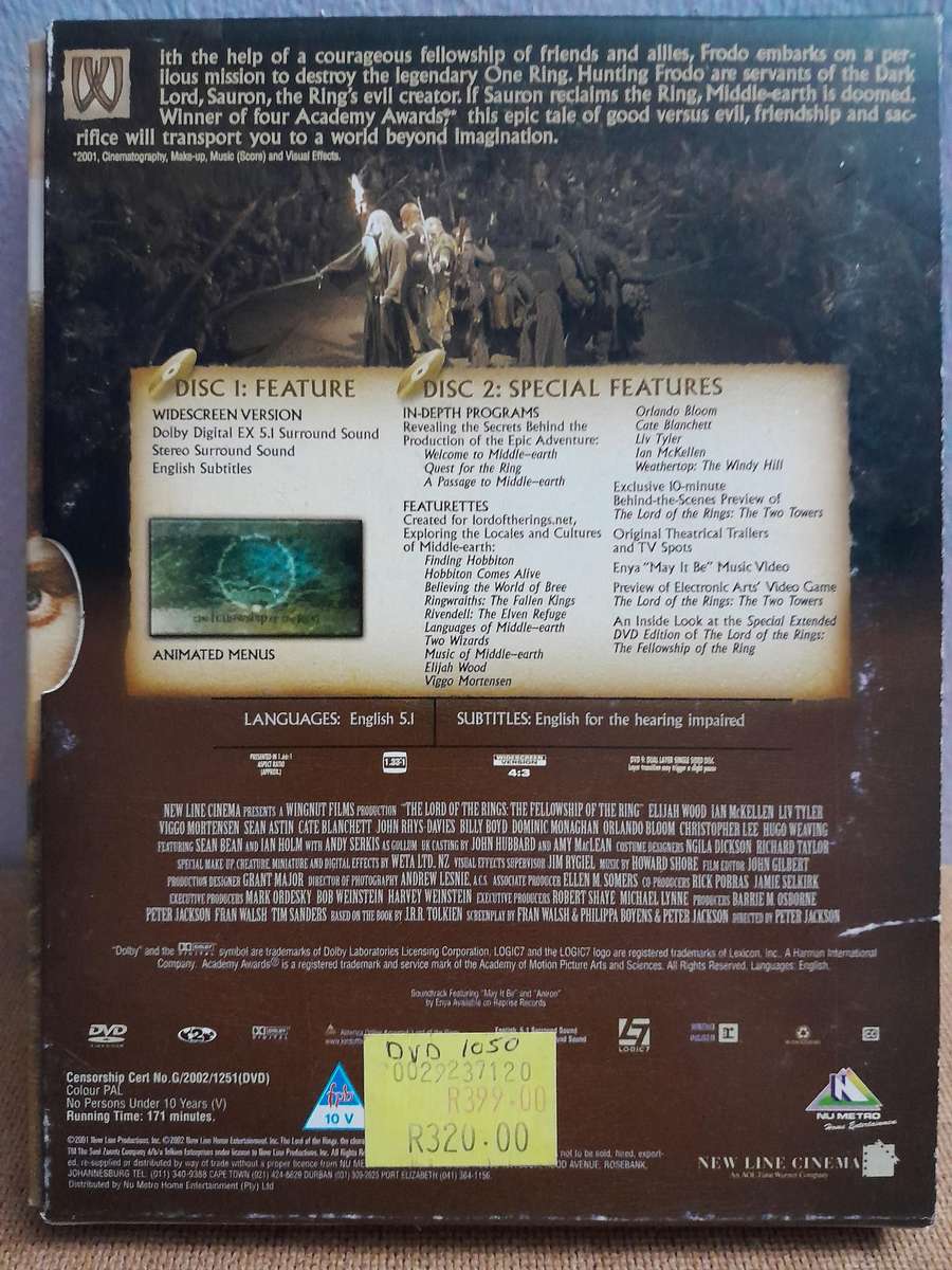 The Lord of the Rings - 3 Films (6xDVD)