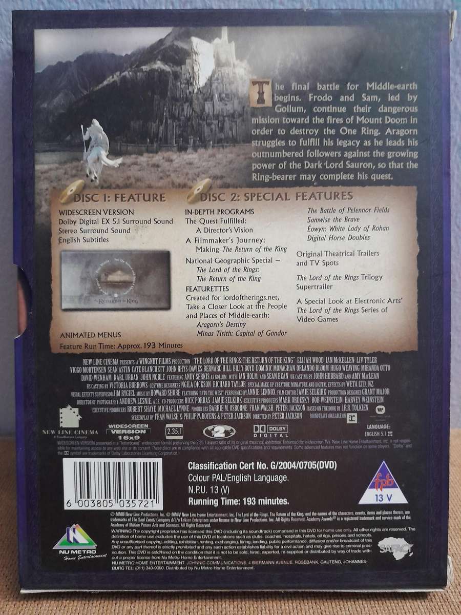 The Lord of the Rings - 3 Films (6xDVD)