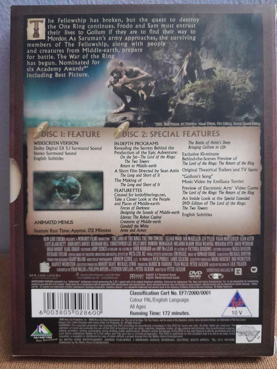 The Lord of the Rings - 3 Films (6xDVD)