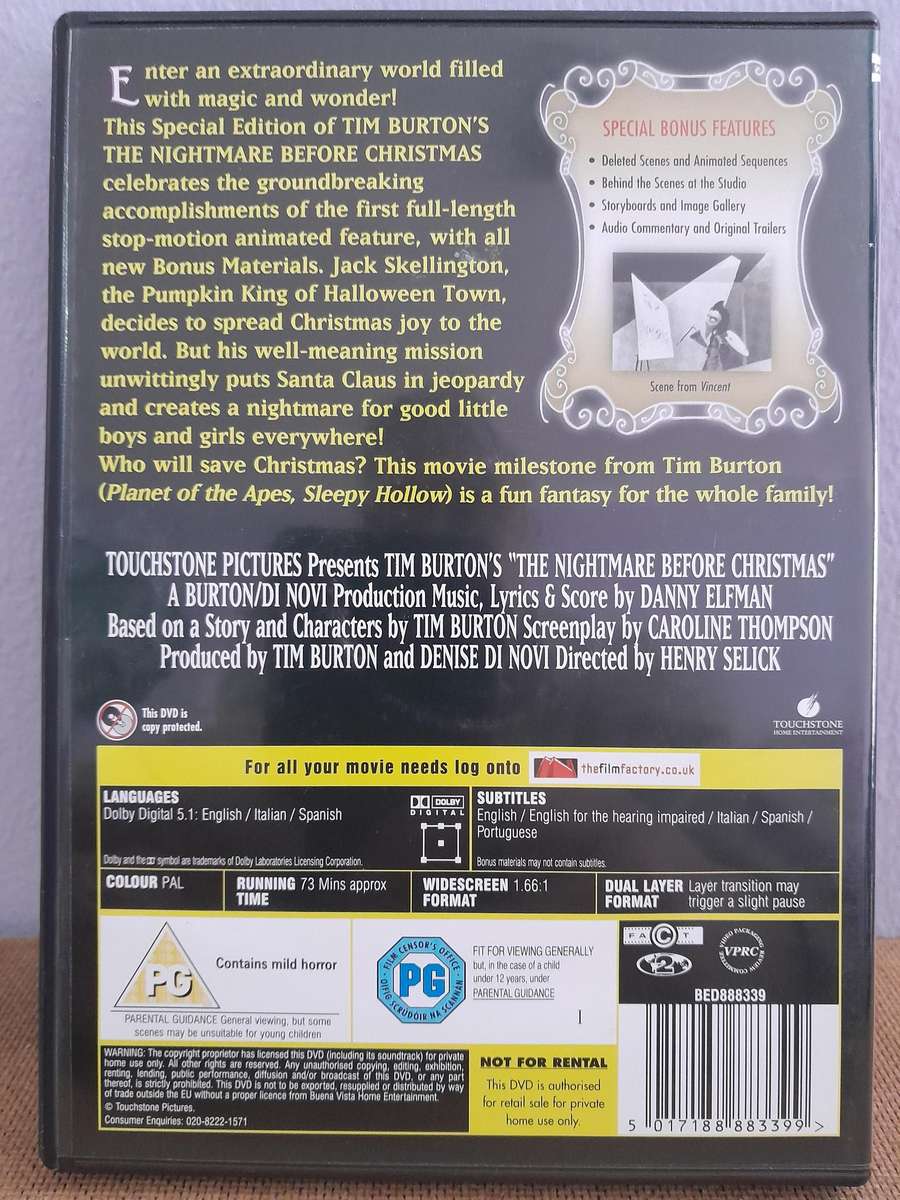 The Nightmare Before Christmas - Special Edition - Tim Burton (DVD)