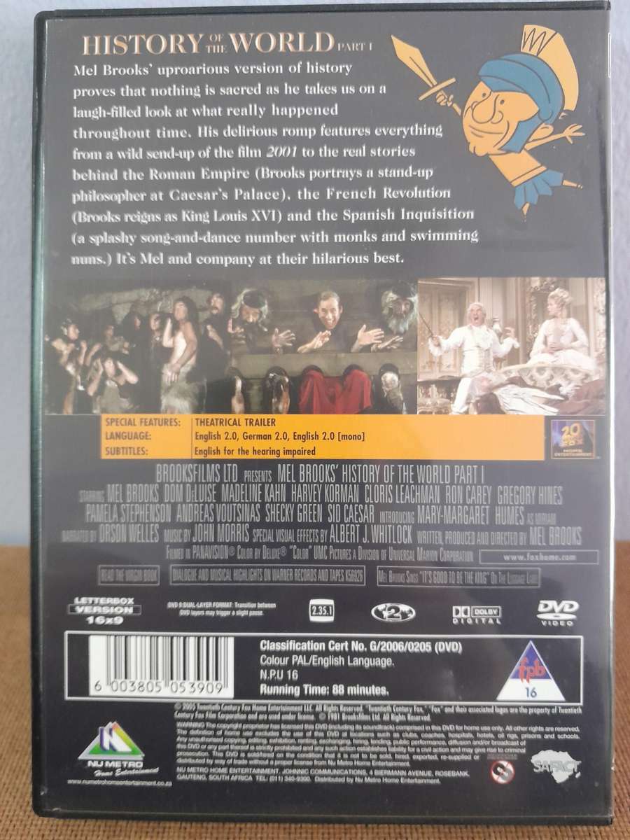 2 Movie Set - Silent Movie & History of the World Part1 - Mel Brooks (2xDVD)