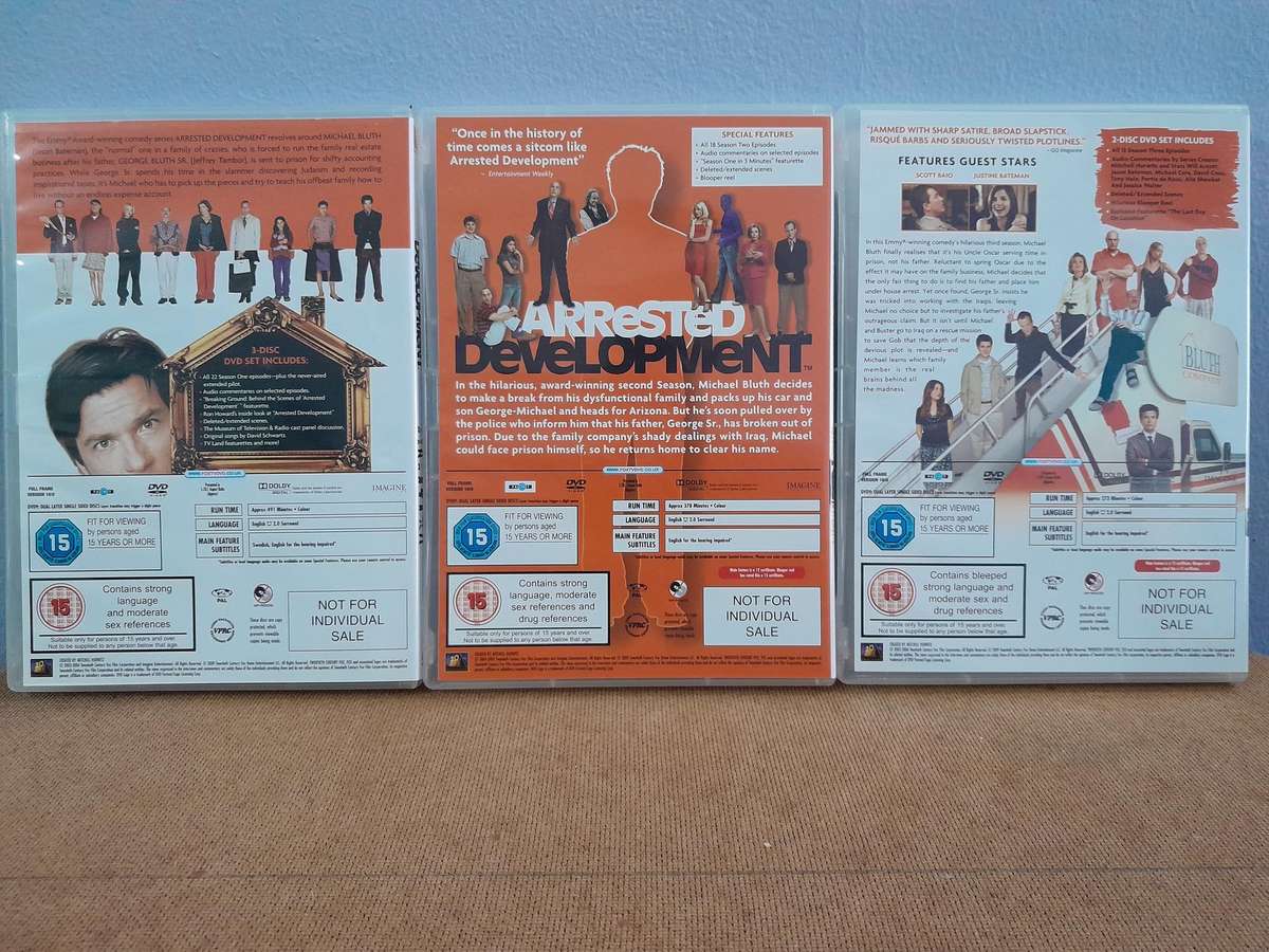 Arrested Development - The Complete Three Seasons - All 53 Episodes - Jason Bateman (8x DVDs)