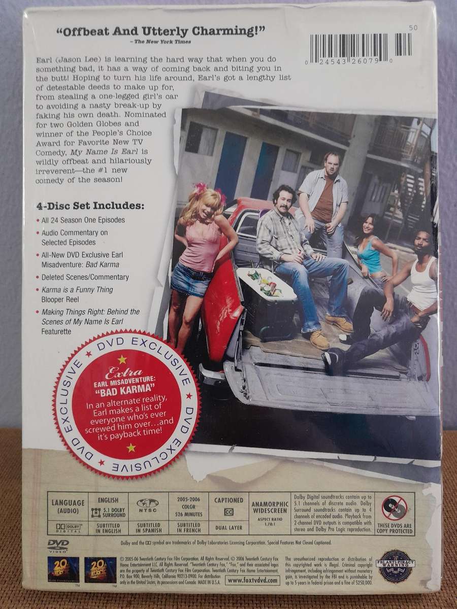 My Name is Earl Season One - Region 1 - Jason Lee (4xDVD)