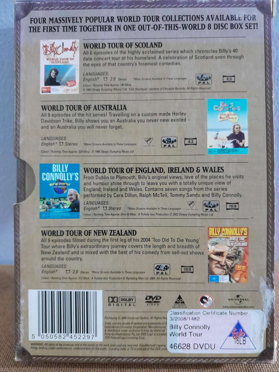 Billy Connelly's World Tour Collection - 8 Disc Set (DVD)