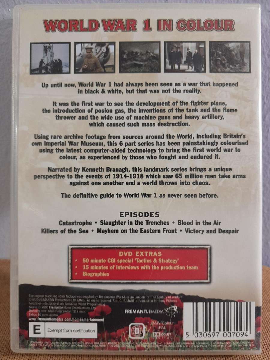 World War 1 in Colour narrated by Kenneth Branagh (2xDVD)