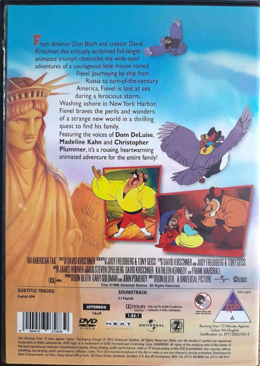 An American Tail - Steven Spielberg (DVD)