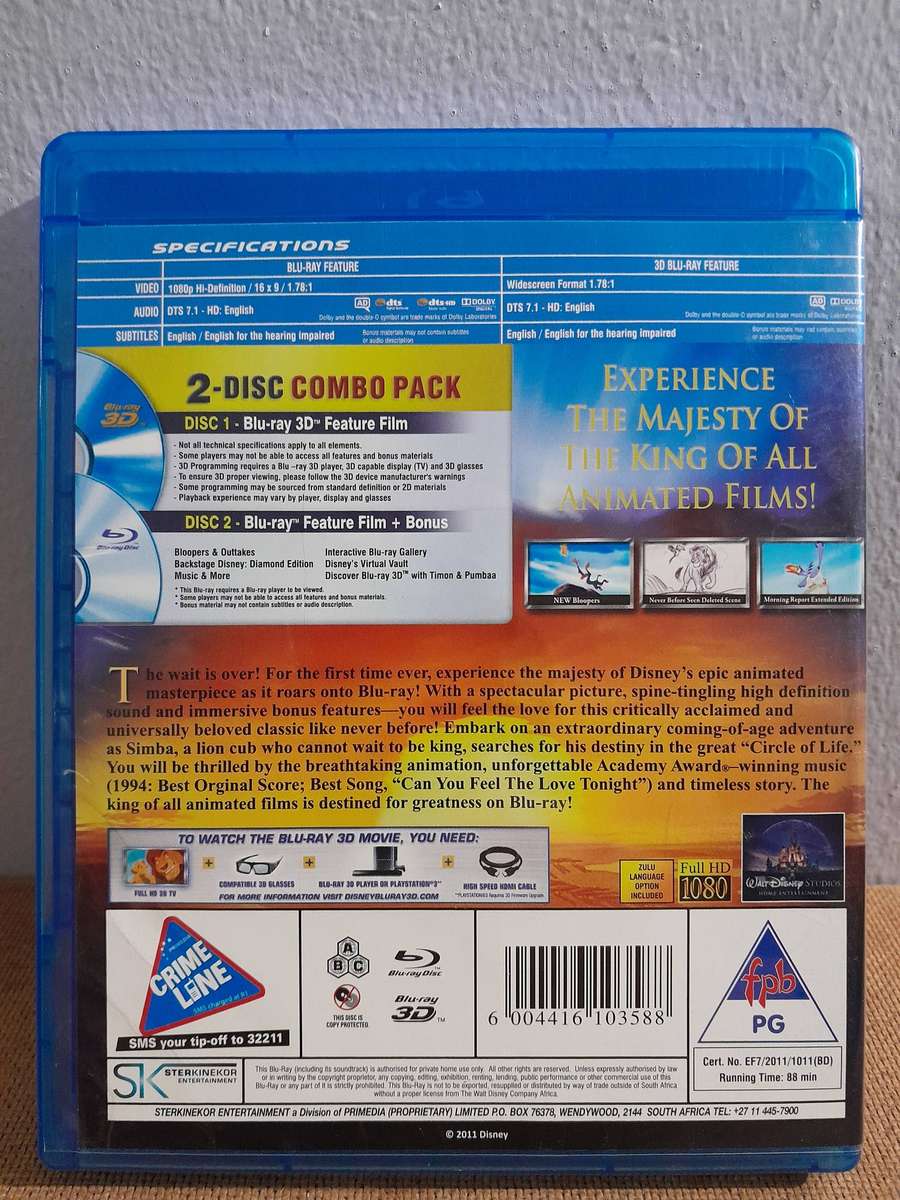 The Lion King - Diamond Edition (Blu-ray + Blu-ray 3D Discs)