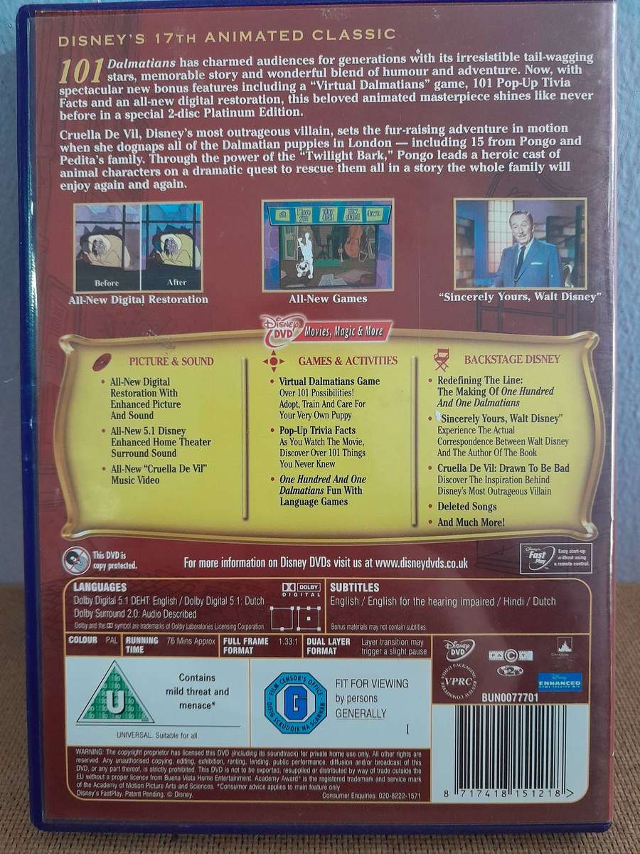 101 Dalmatians - Platinum Edition - Disney Animation (2xDVD)