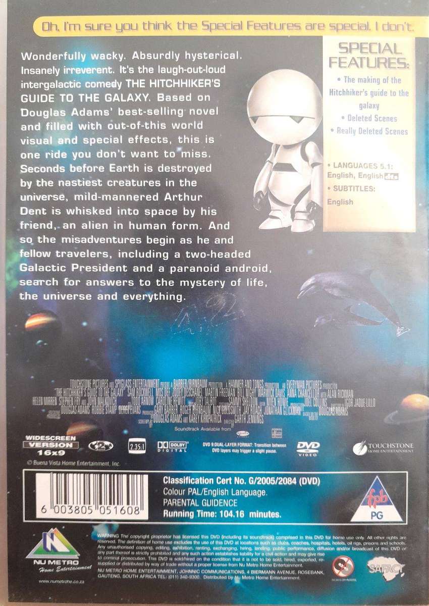 The Hitchhiker's Guide to the Galaxy - (DVD)