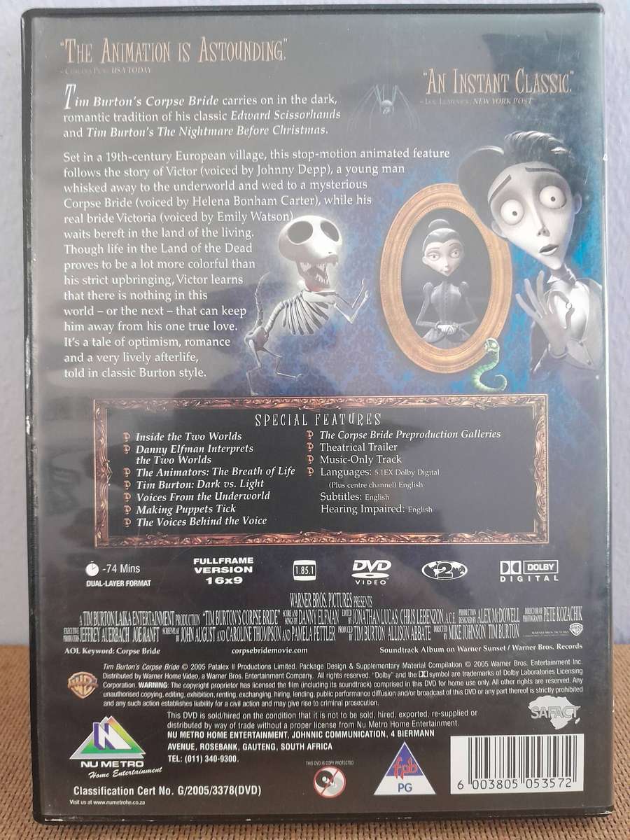 Corpse Bride - Tim Burton (DVD)