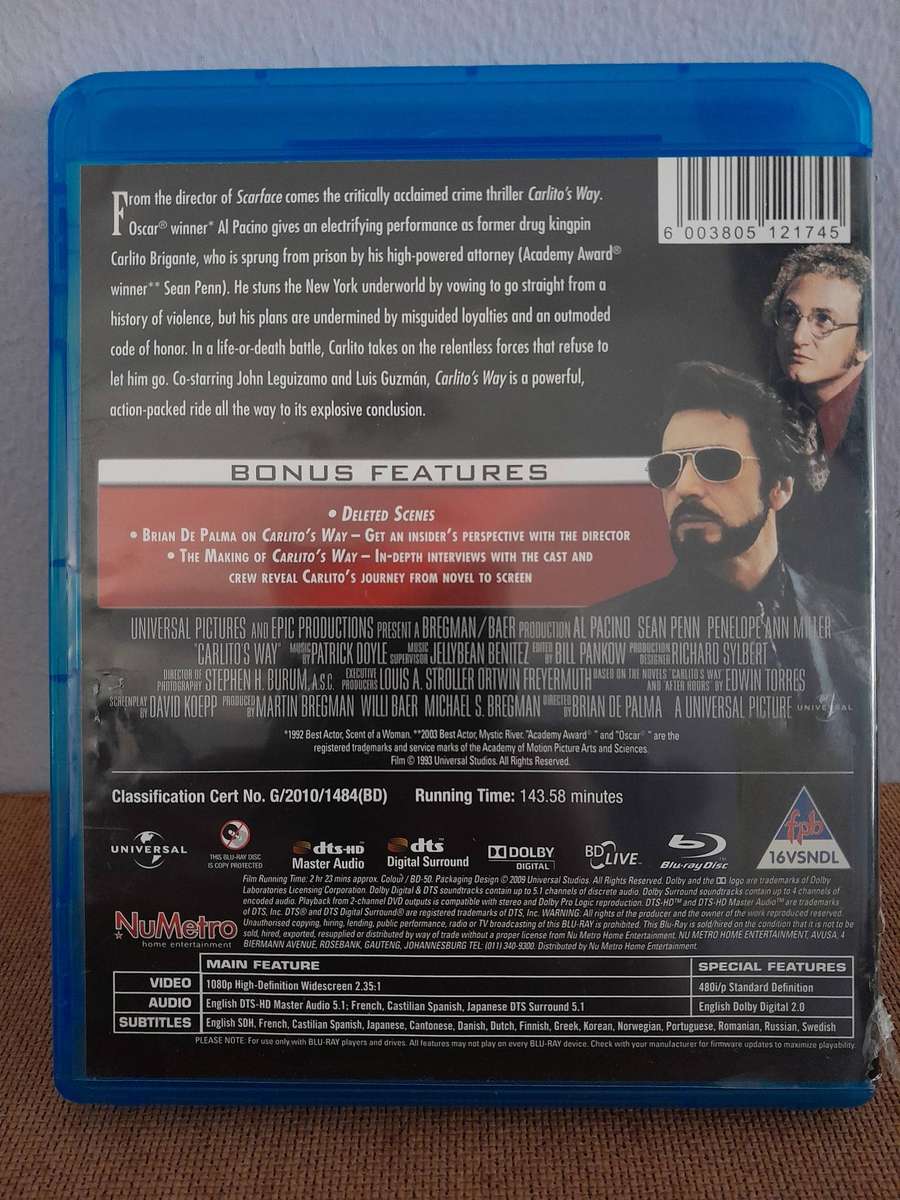 Carlito's Way - Al Pacino & Sean Penn (Blu-ray Disc)