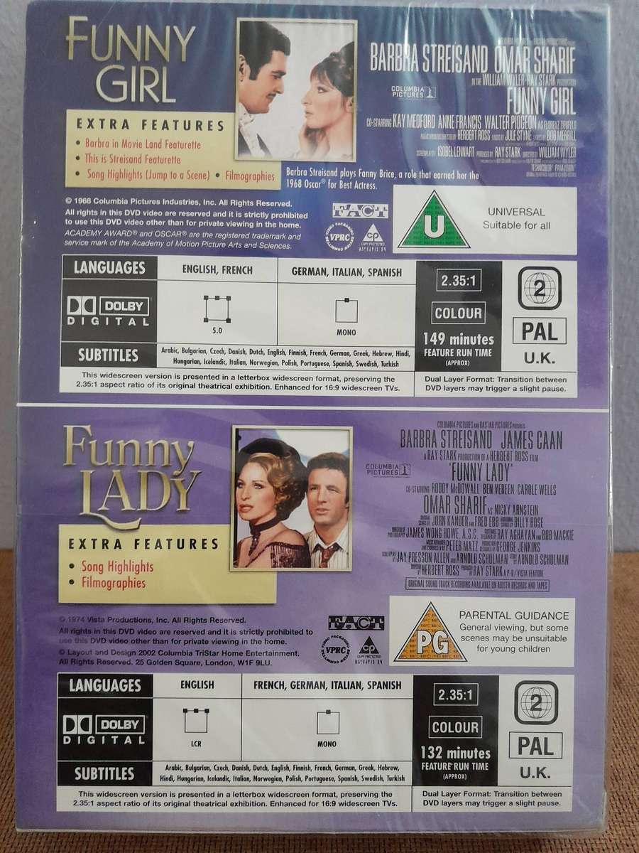 Funny Girl & Funny Lady - Barbra Streisand - 2 Classic Films (2xDVD) New