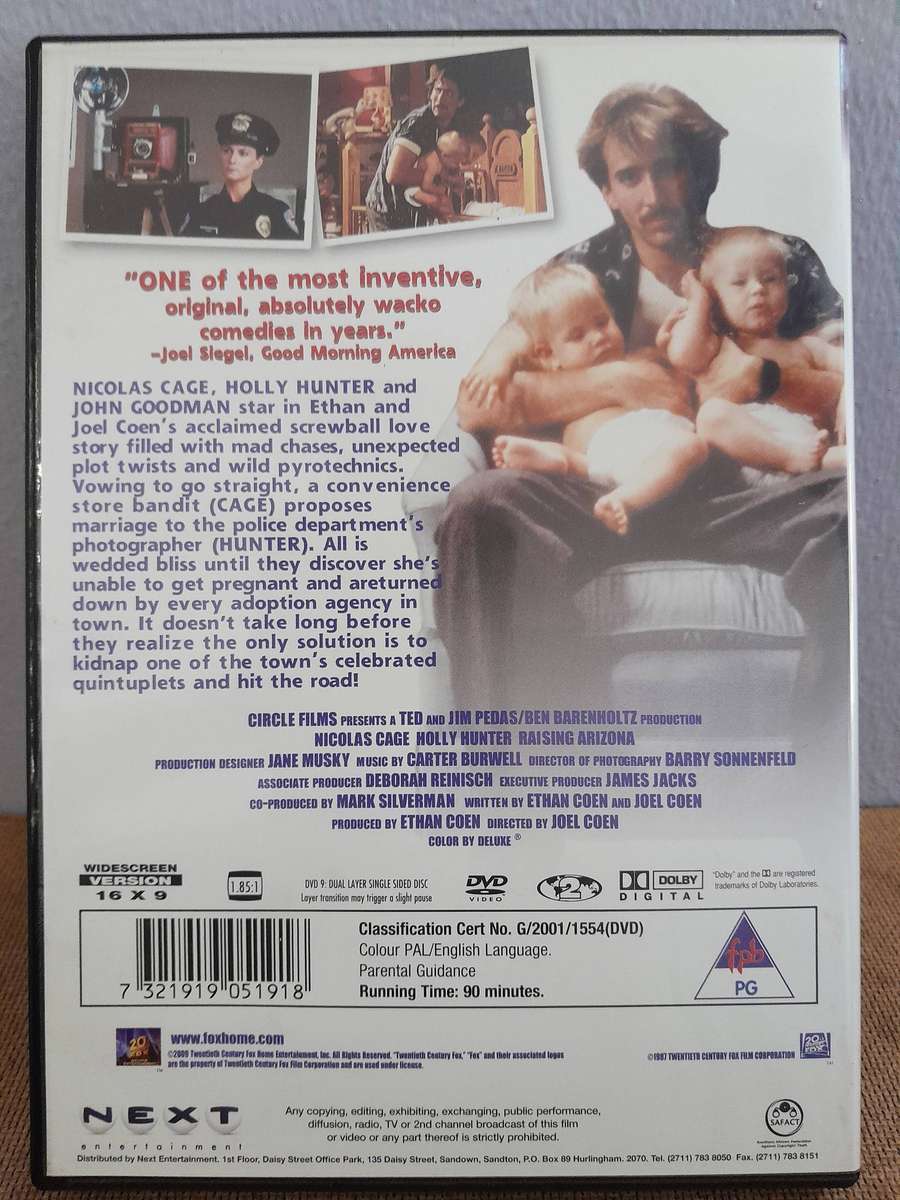 Raising Arizona - Nicolas Cage & Holly Hunter (DVD)