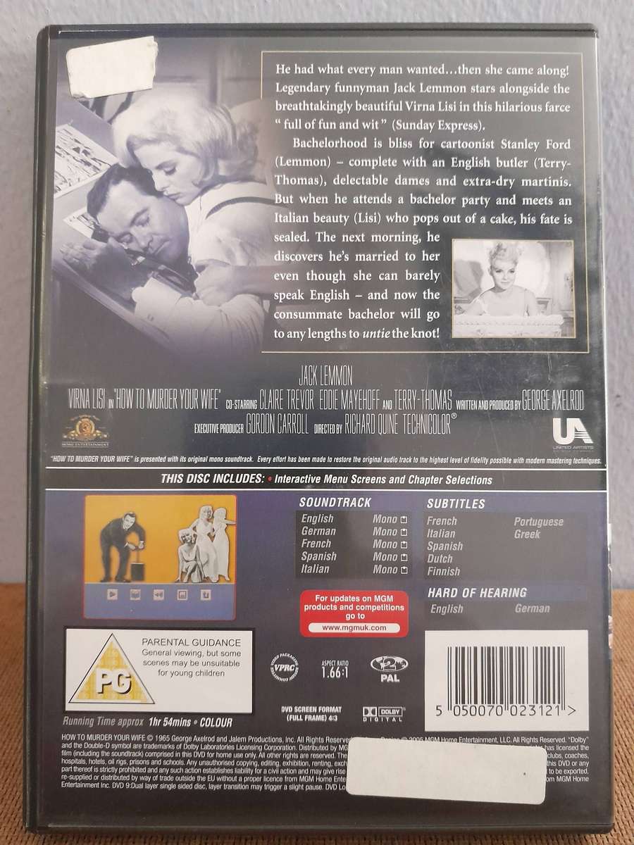 How to murder your wife - Jack Lemmon & Virna List (DVD)