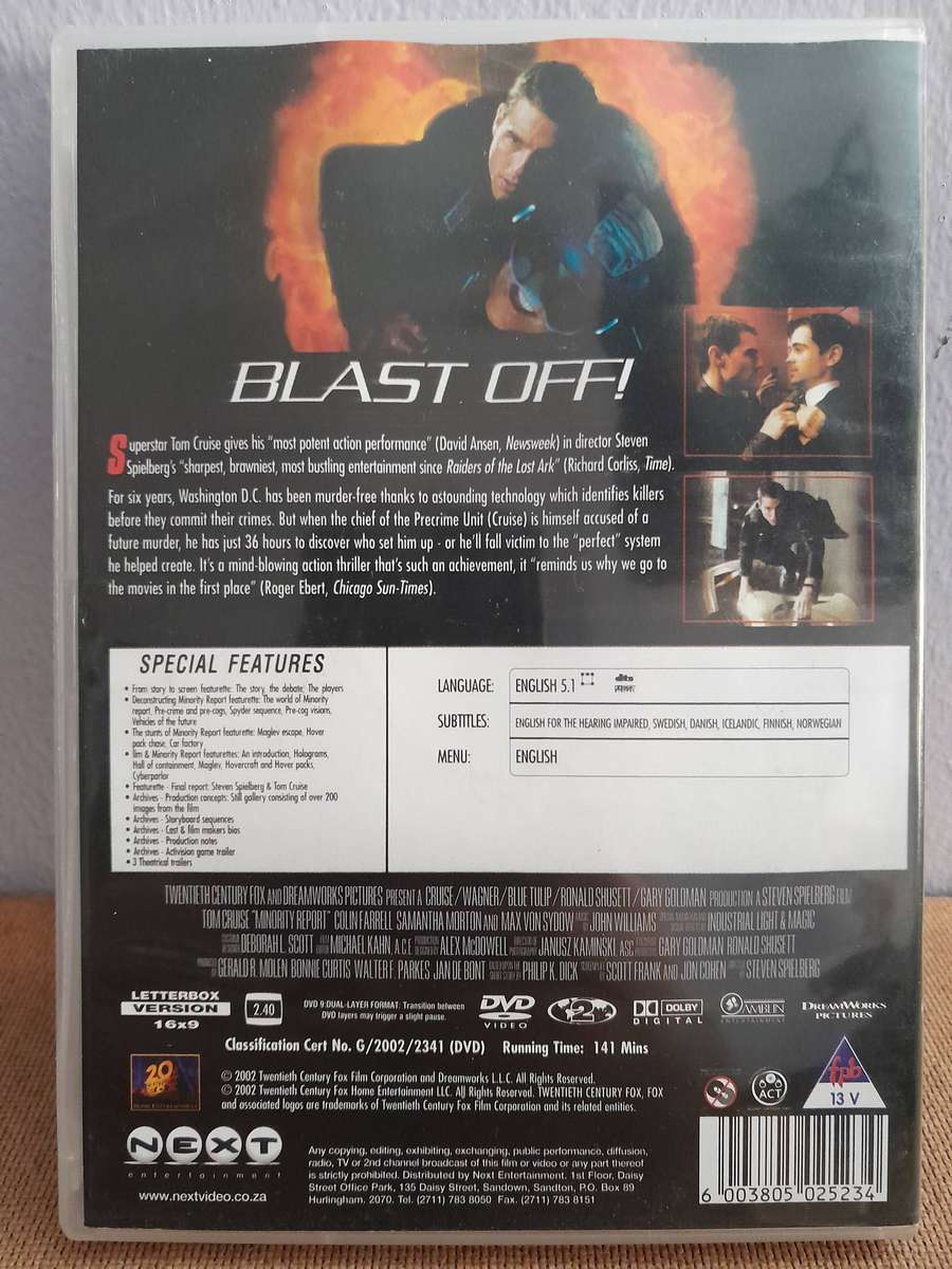 The Minority Report - Tom Cruise (DVD)