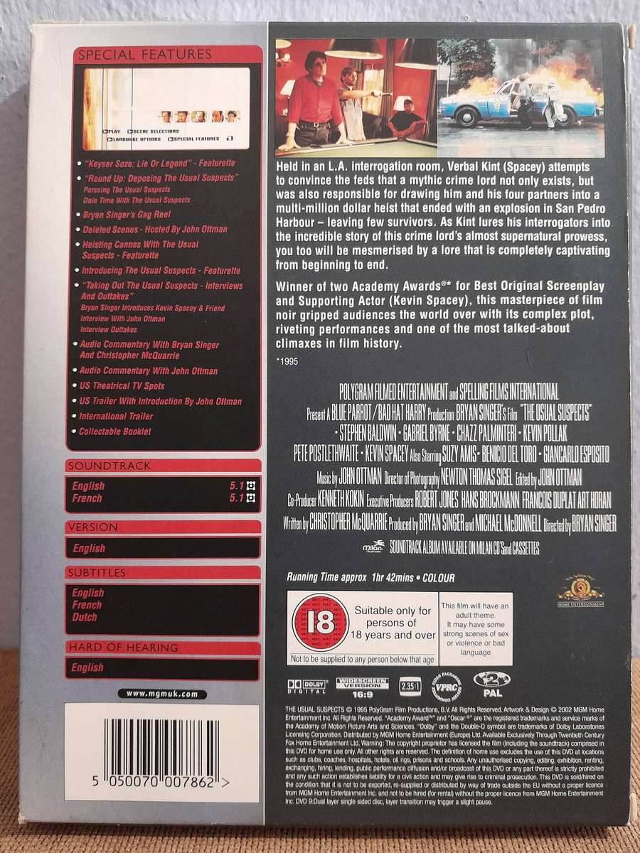 The Usual Suspects - Gabriel Byrne & Kevin Spacey (2xDVD)