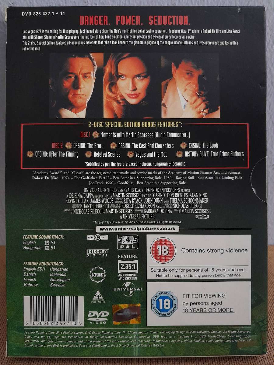 Casino - Robert De Niro, Sharon Stone & Joe Pesci (2xDVD)