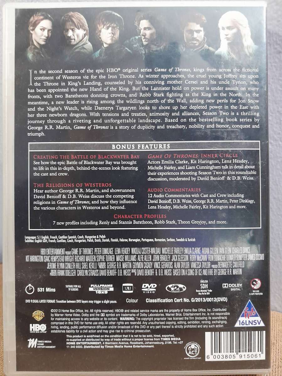 Game of Thrones - Season 1 - 6 (30xDVD) 60 Episodes