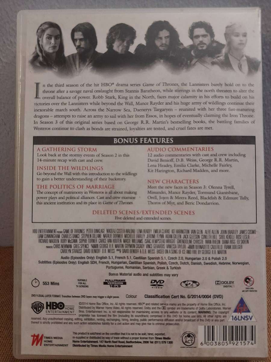 Game of Thrones - Season 1 - 6 (30xDVD) 60 Episodes