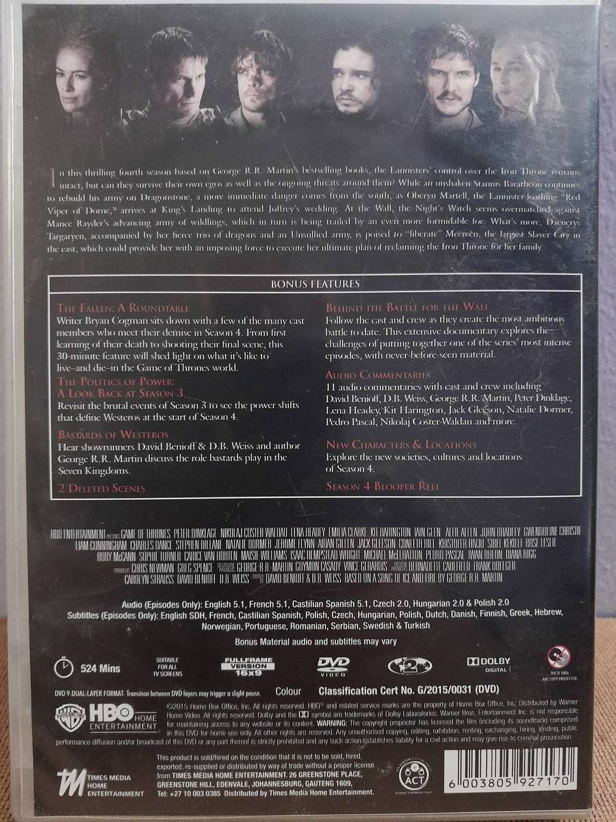 Game of Thrones - Season 1 - 6 (30xDVD) 60 Episodes