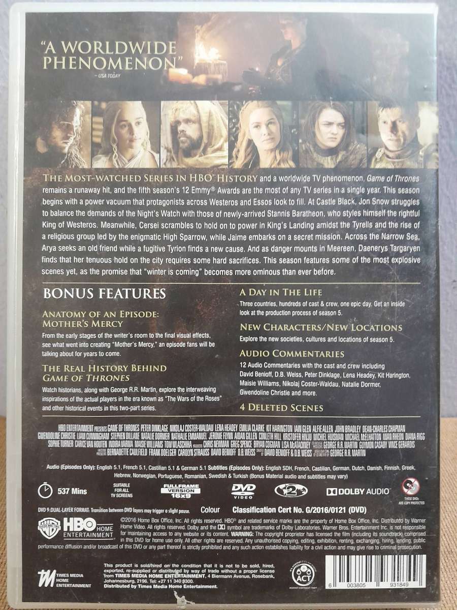 Game of Thrones - Season 1 - 6 (30xDVD) 60 Episodes