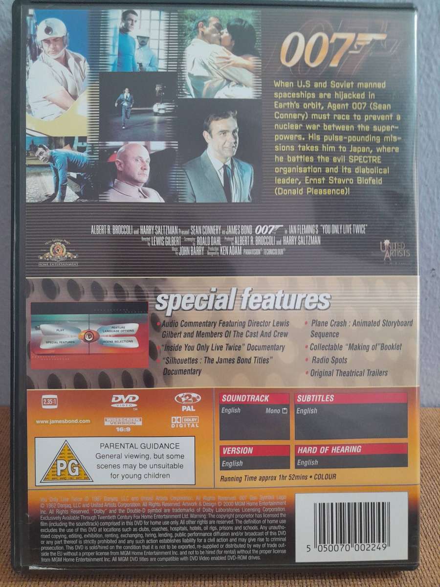 007 - 1967 - You only live twice - Sean Connery (DVD) Special Edition