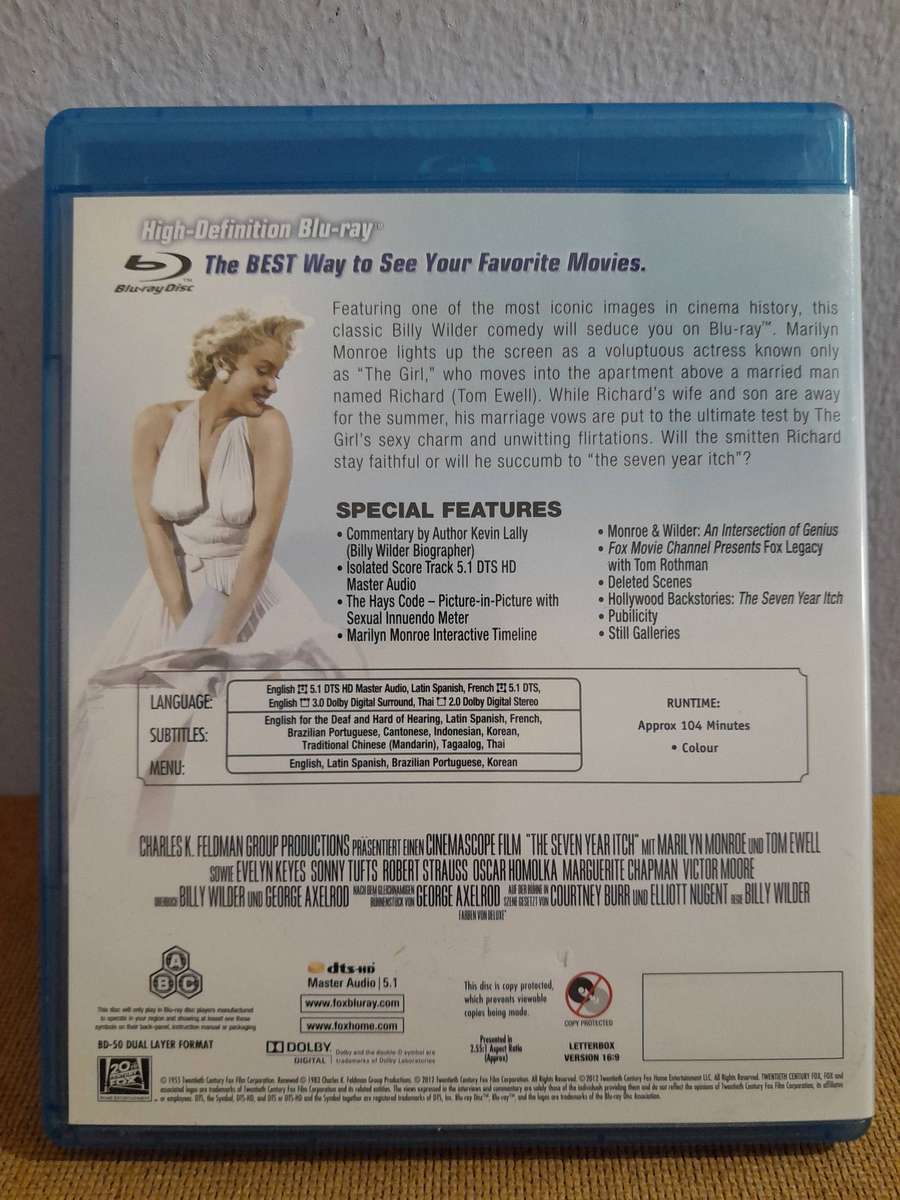 The seven year itch - Marilyn Monroe & Tom Ewell (Blu-ray Disc)