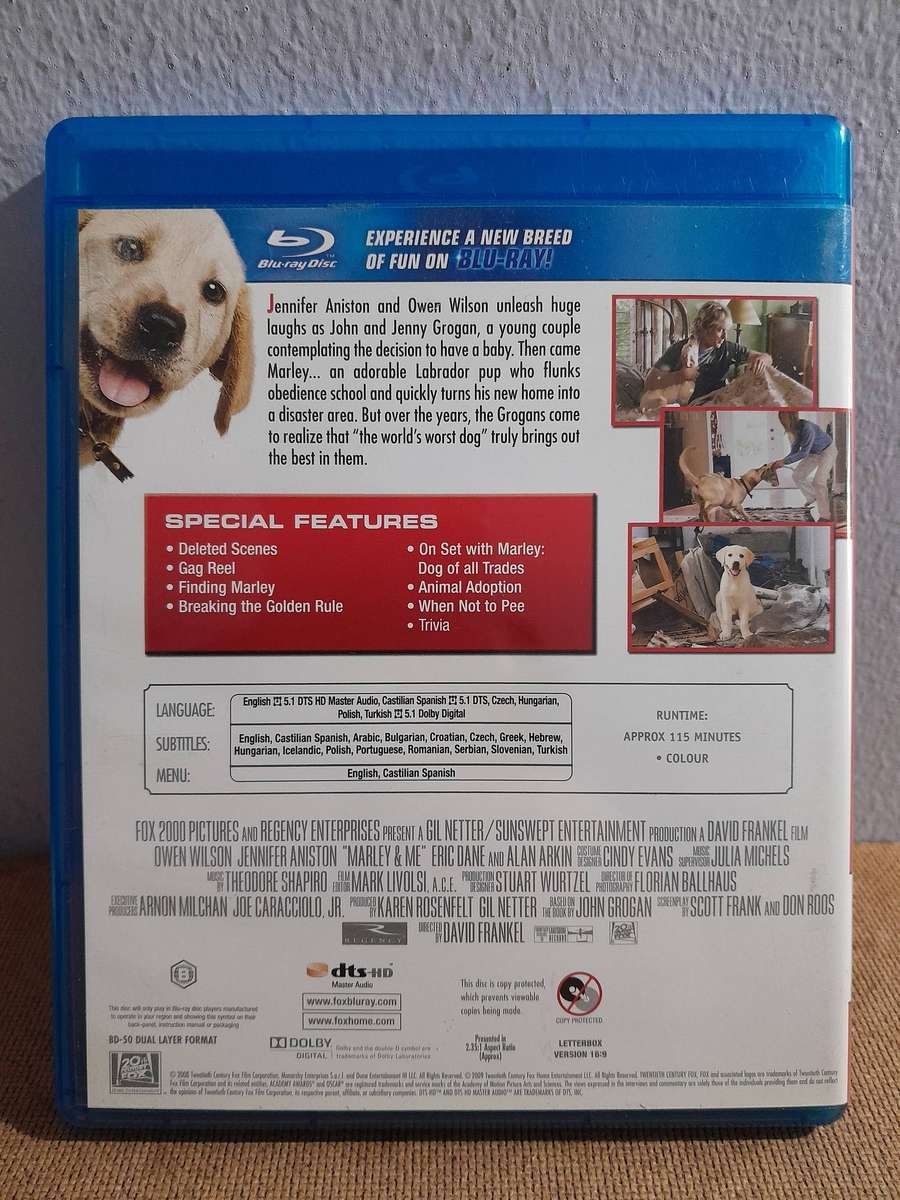 Marley & Me - Owen Wilson and Jennifer Aniston (Blu-ray Disc)