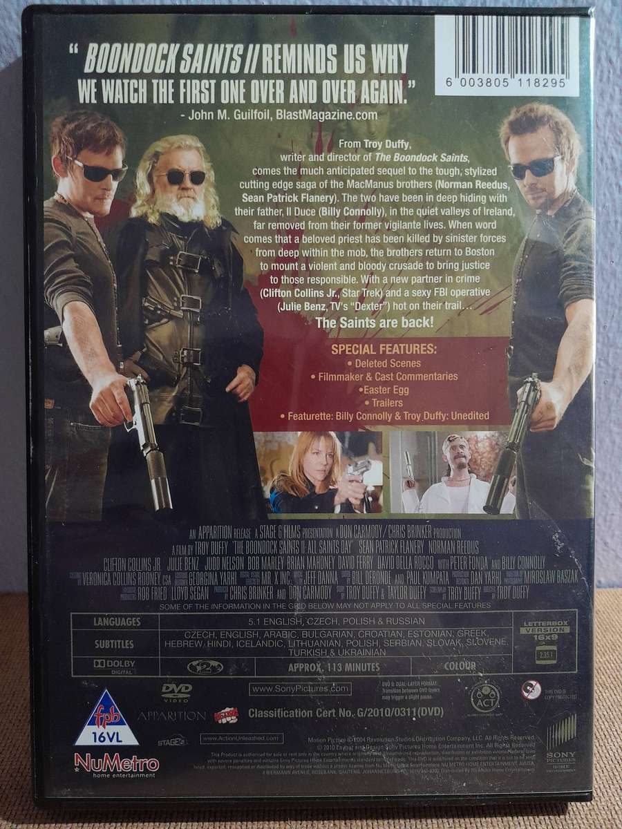 The Boondock Saints II - All Saints Day - Sean Patrick Flanery & Billy Connolly (DVD)