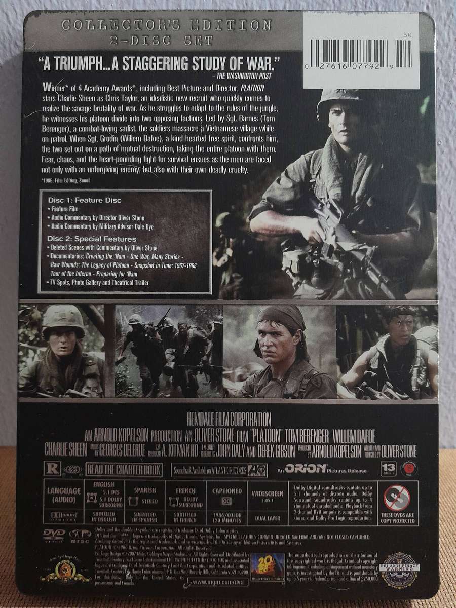 Platoon - Collectors Steelbook Edition 2-disc set (2xDVD) Region 1