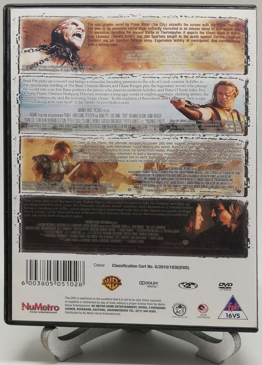 300 - Troy - Clash of the Titans - Last Samurai - 4 DVD Box set (DVD)