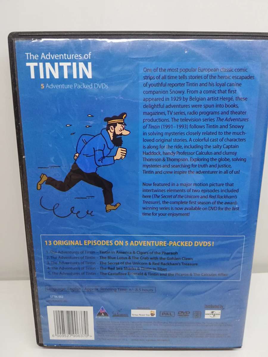 TinTin - The Adventures of... - 5 Adventure packed DVDs - 11 Original Stories