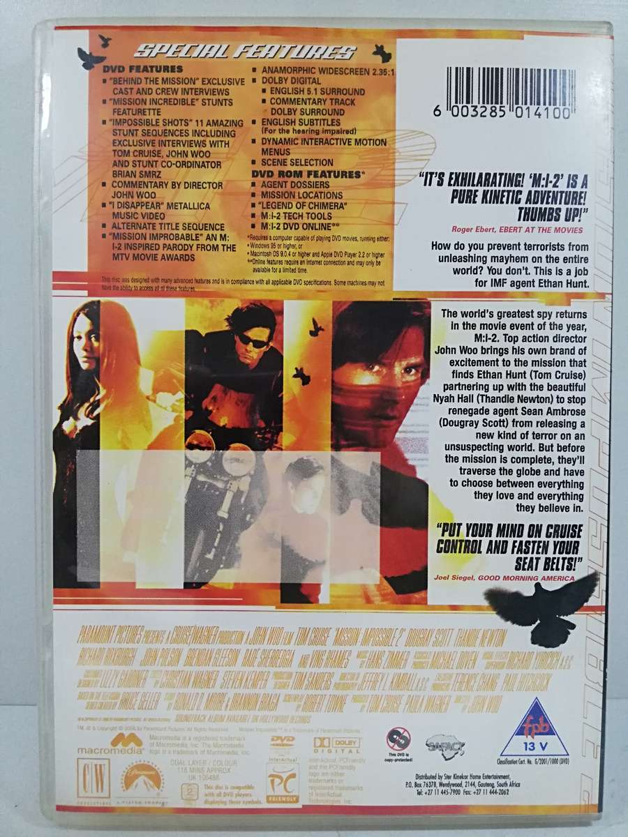 Mission Impossible II - M:i-2 - Tom Cruise (DVD)