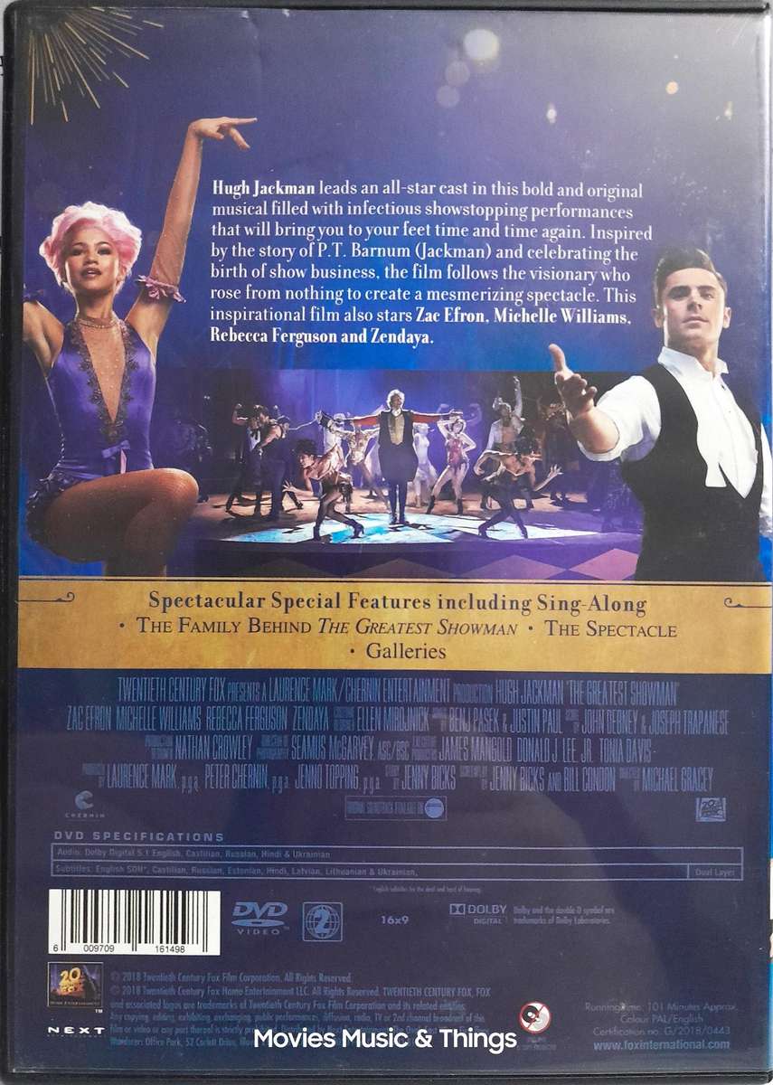 The Greatest Showman - Hugh Jackman (DVD)