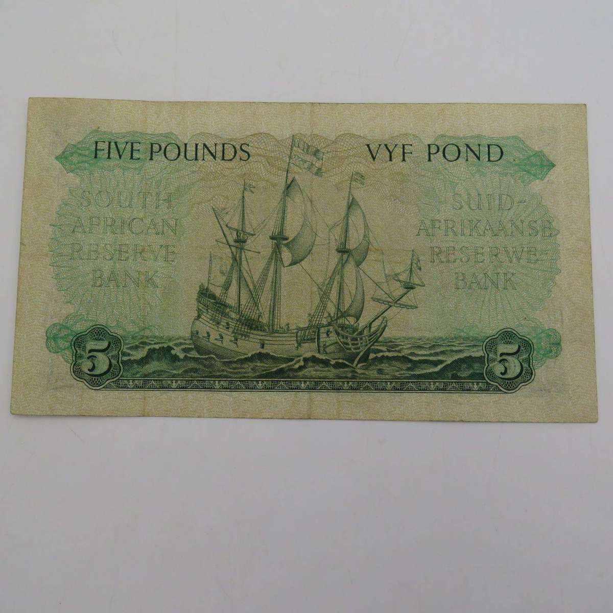 1958 South African 5 pounds Banknote - M H de Kock