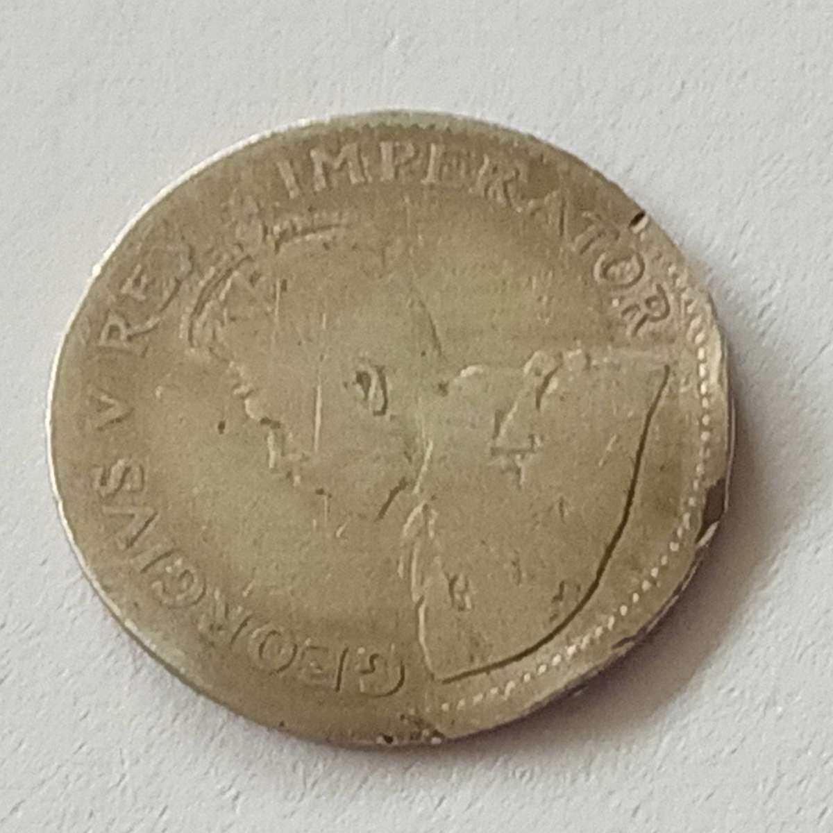1932 South African silver 4d tickey - thick "32" in date
