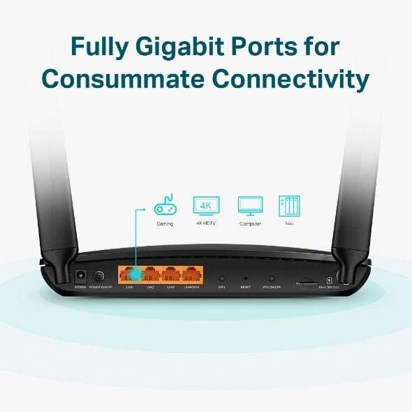 TP-Link 4G+ Cat6 AC1200 Wireless Dual Band Gigabit Router ARCHER MR600