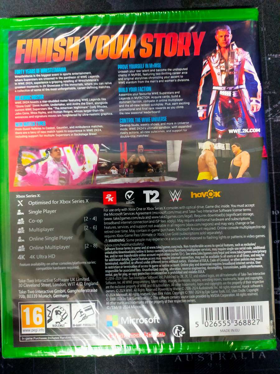 WWE 2K24 - XBOX ONE / SERIES X (New / factory-sealed)