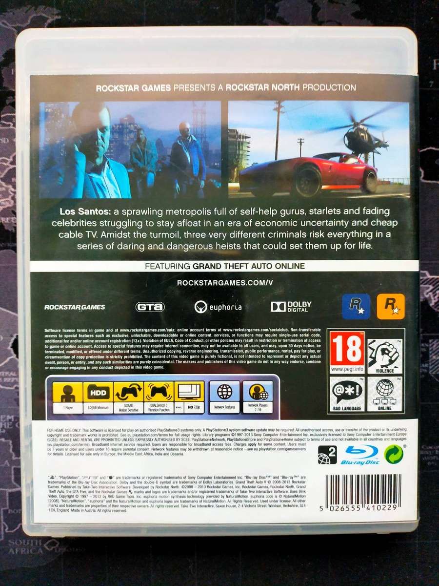 Grand Theft Auto V / GTA 5 - PlayStation 3 / PS3