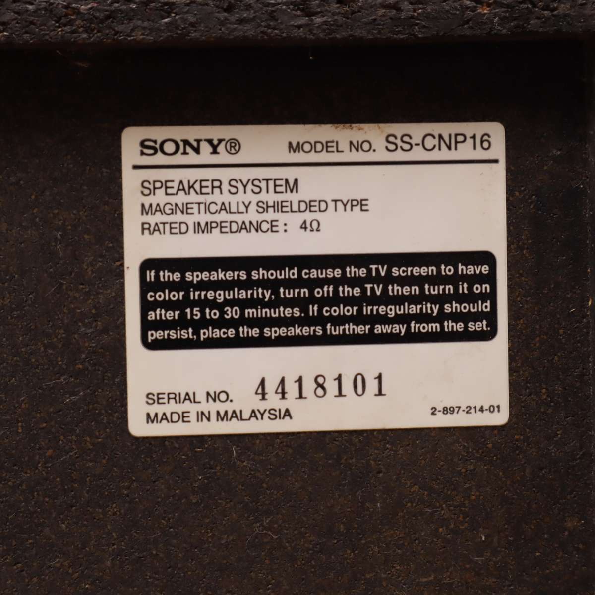 Sony Home Theatre Surround Sound System Speakers - Center Back Left Right