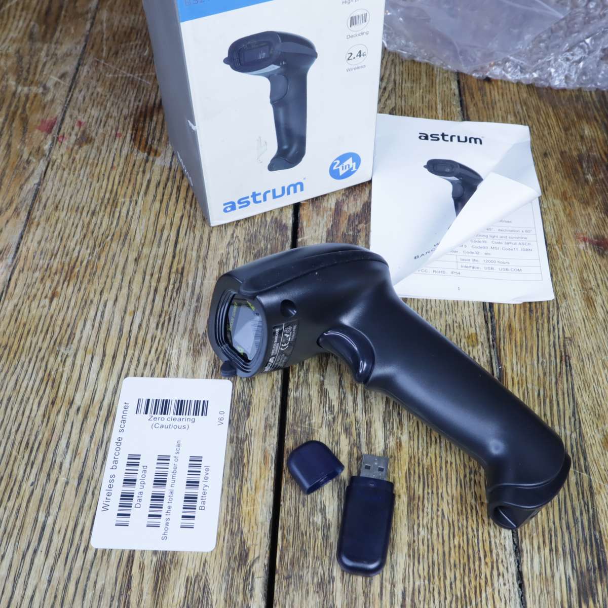 Astrum BS210 Wireless Laser Barcode Scanner - Pre-Owned (LIKE NEW)