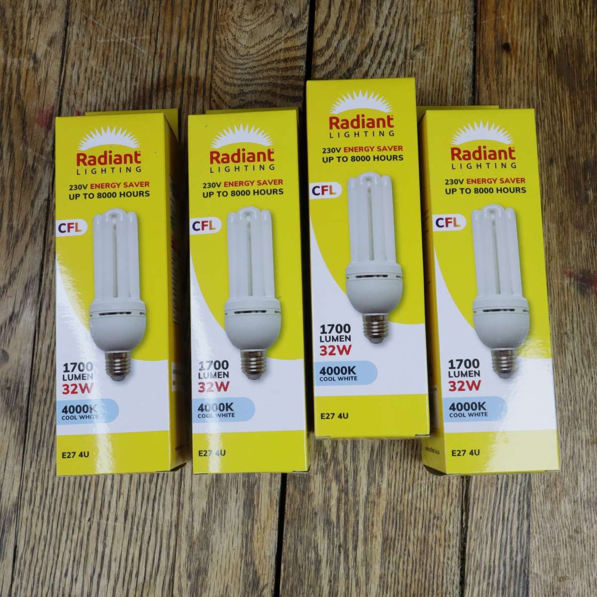 Radiant YFCT135 (RLC91) Fluorescent Bulb 32w E27 8000h Cool White - (4-Packs)