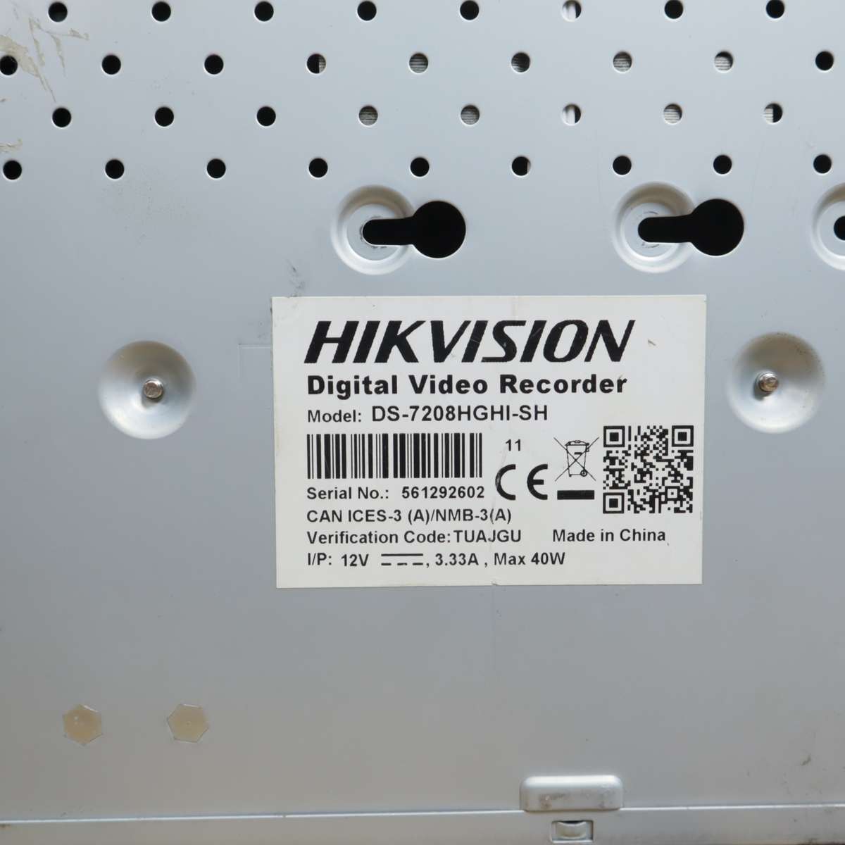 Hikvision 8-Channel 1080p Turbo HD Tribrid Digital Video Recorder (DS-7208HGHI-SH) - Pre-Owned