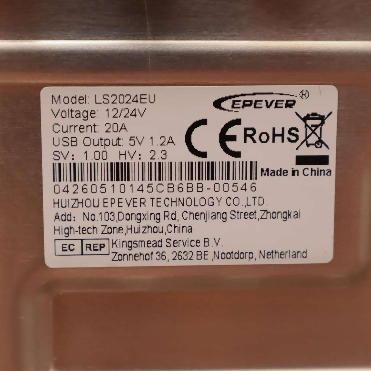 EPEVER LS2024EU Solar PWM Charge Controllers 10A 12V/24V USB