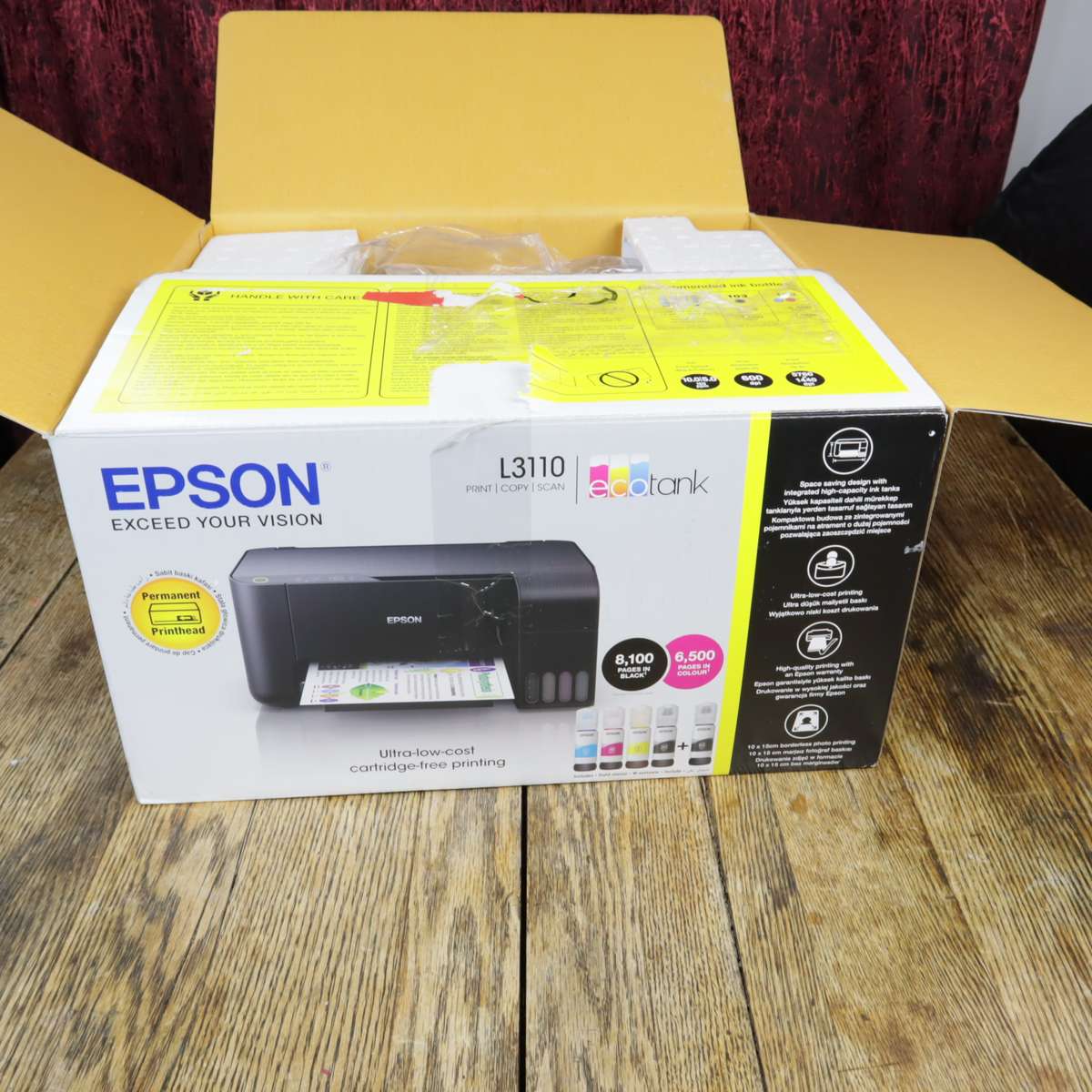 Epson EcoTank L3110 A4 Colour Multifunction Inkjet Printer - Pre-Owned