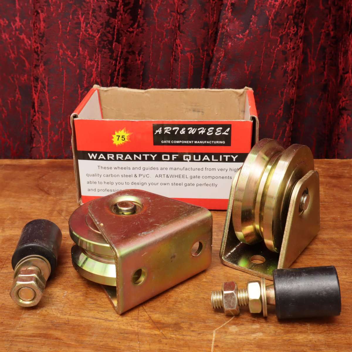 2 Pcs 80MM Gate Wheel Set - 800Kg Load