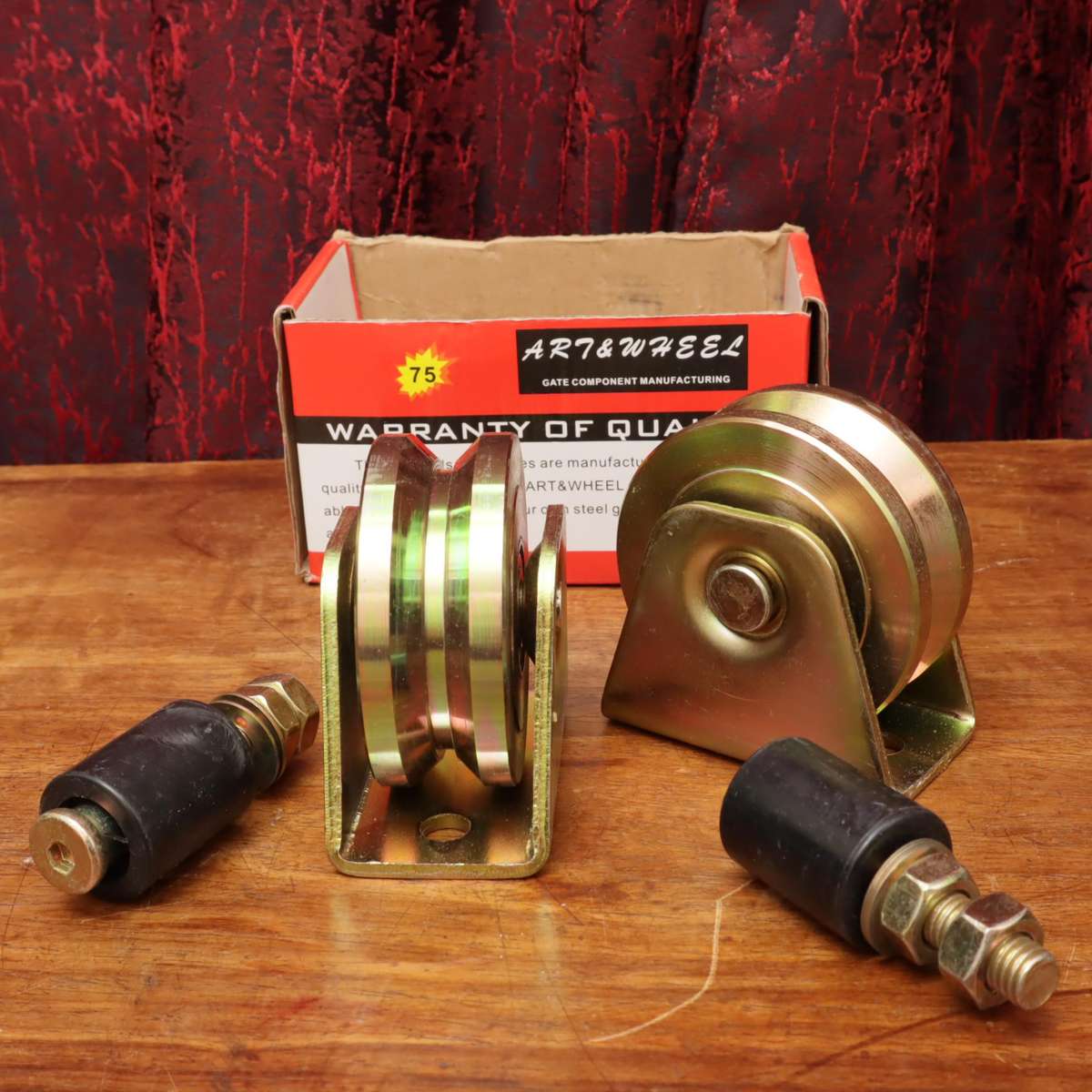 2 Pcs 80MM Gate Wheel Set - 800Kg Load