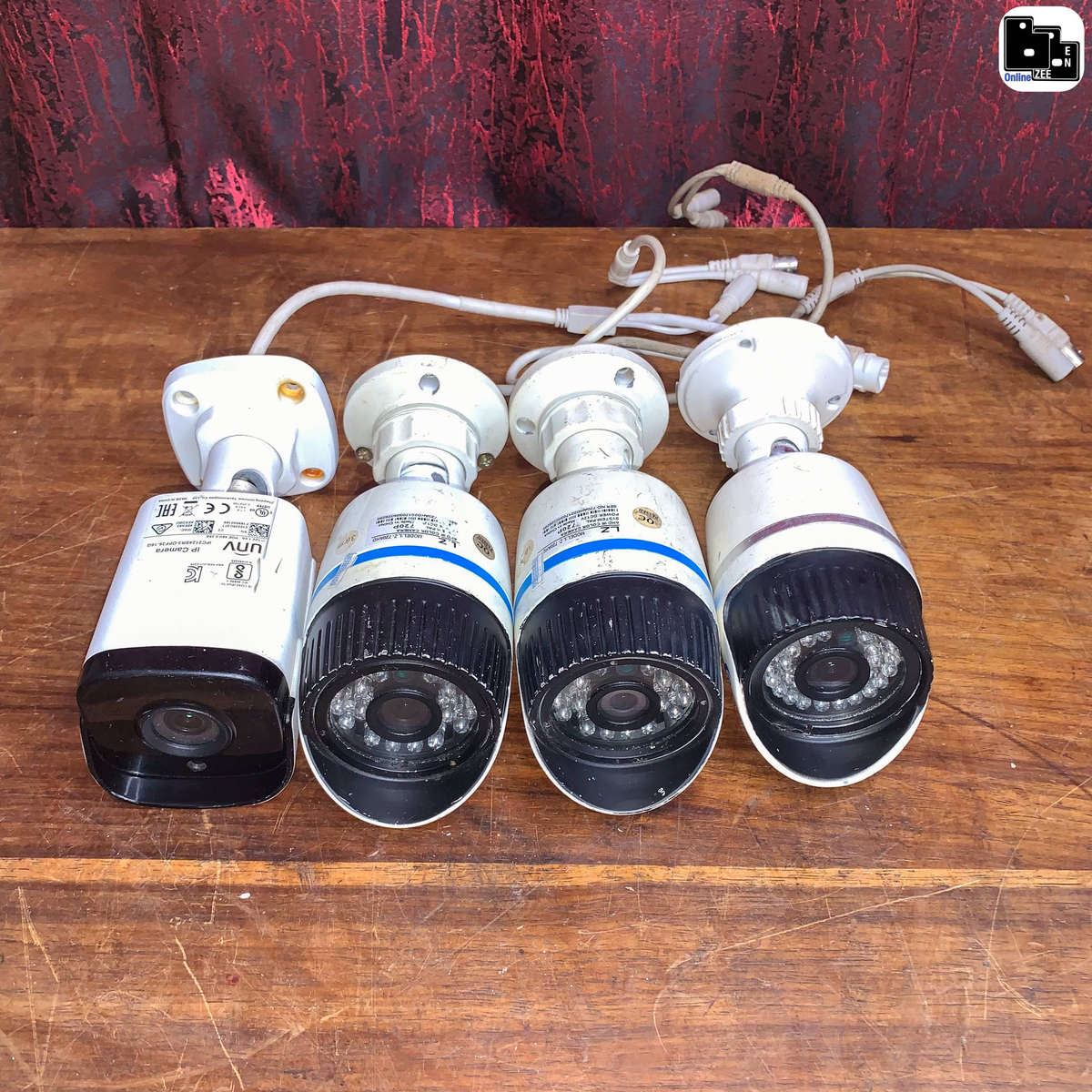 IP Camera and HD AHD CCTV Security Cameras - 4Pcs